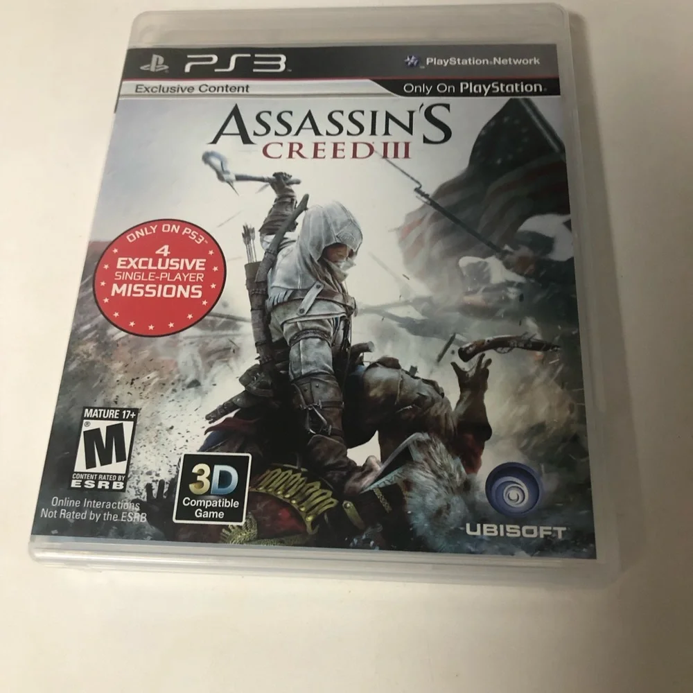 Assassin's‎ Creed III 3 Video Game- Sony PlayStation 3 PS3